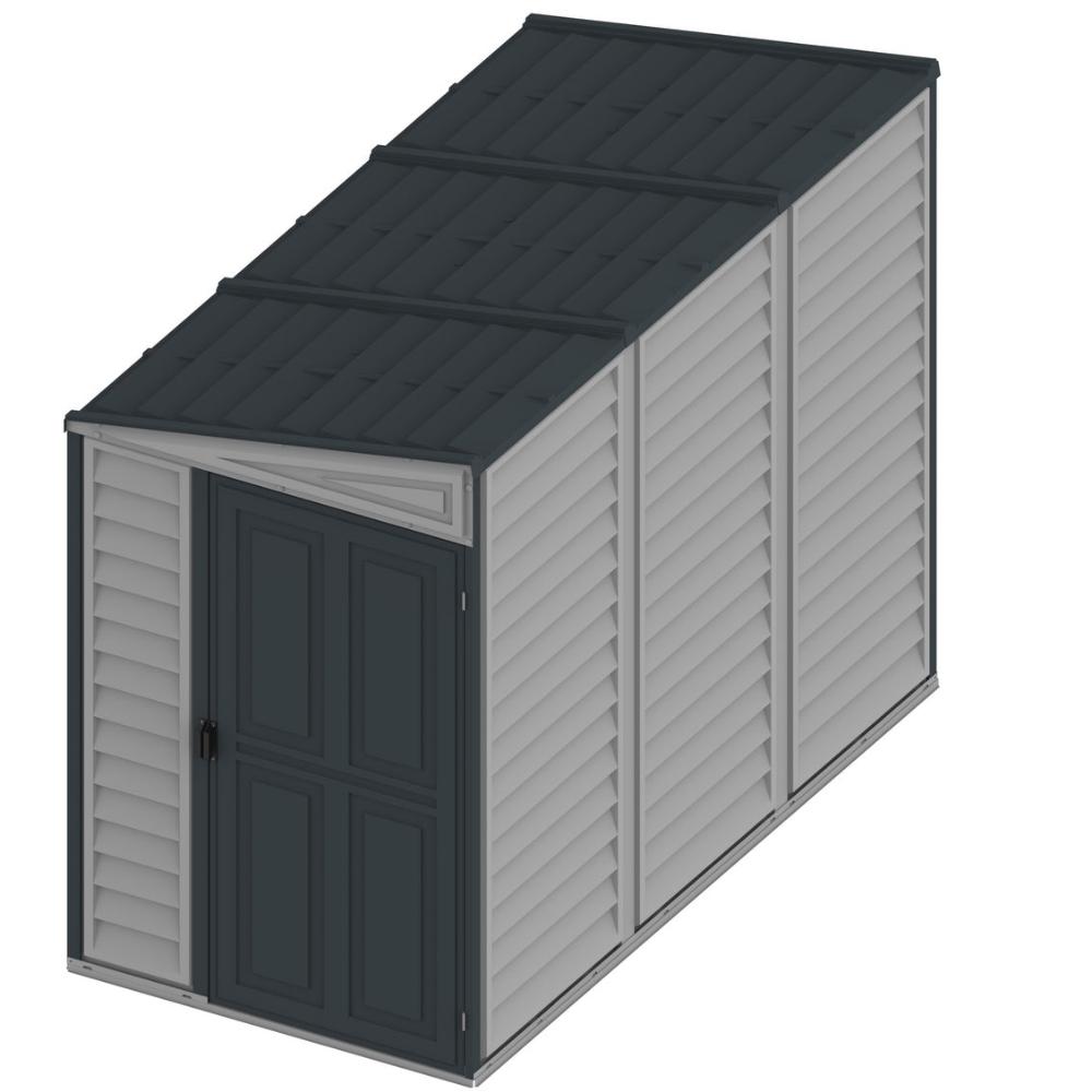 Duramax Side Mate Plus - 4ft x 8ft Plastic Garden Shed in Grey - Image 3