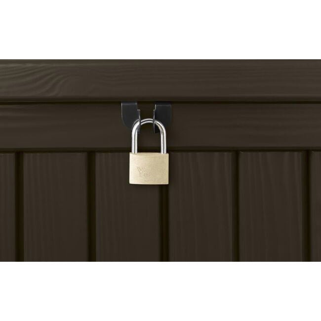 Keter Rockwood Garden Storage Box - Brown - 570L - Image 4