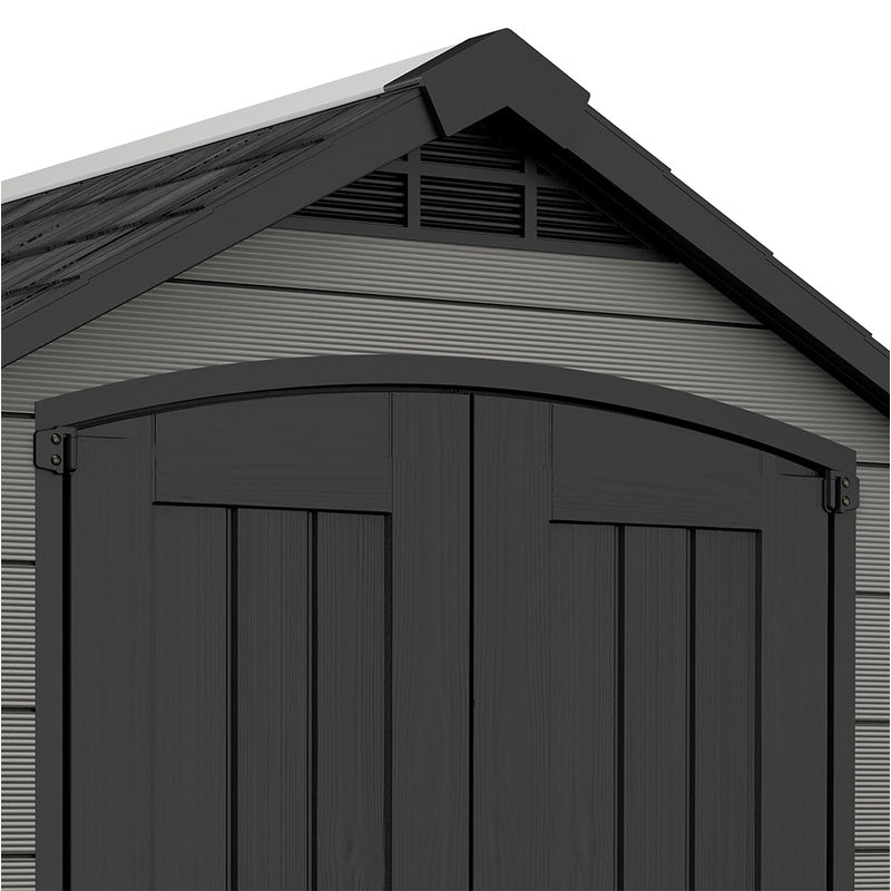 Keter Premier Apex Garden Shed 7.5ft x 9ft- Grey - Image 3