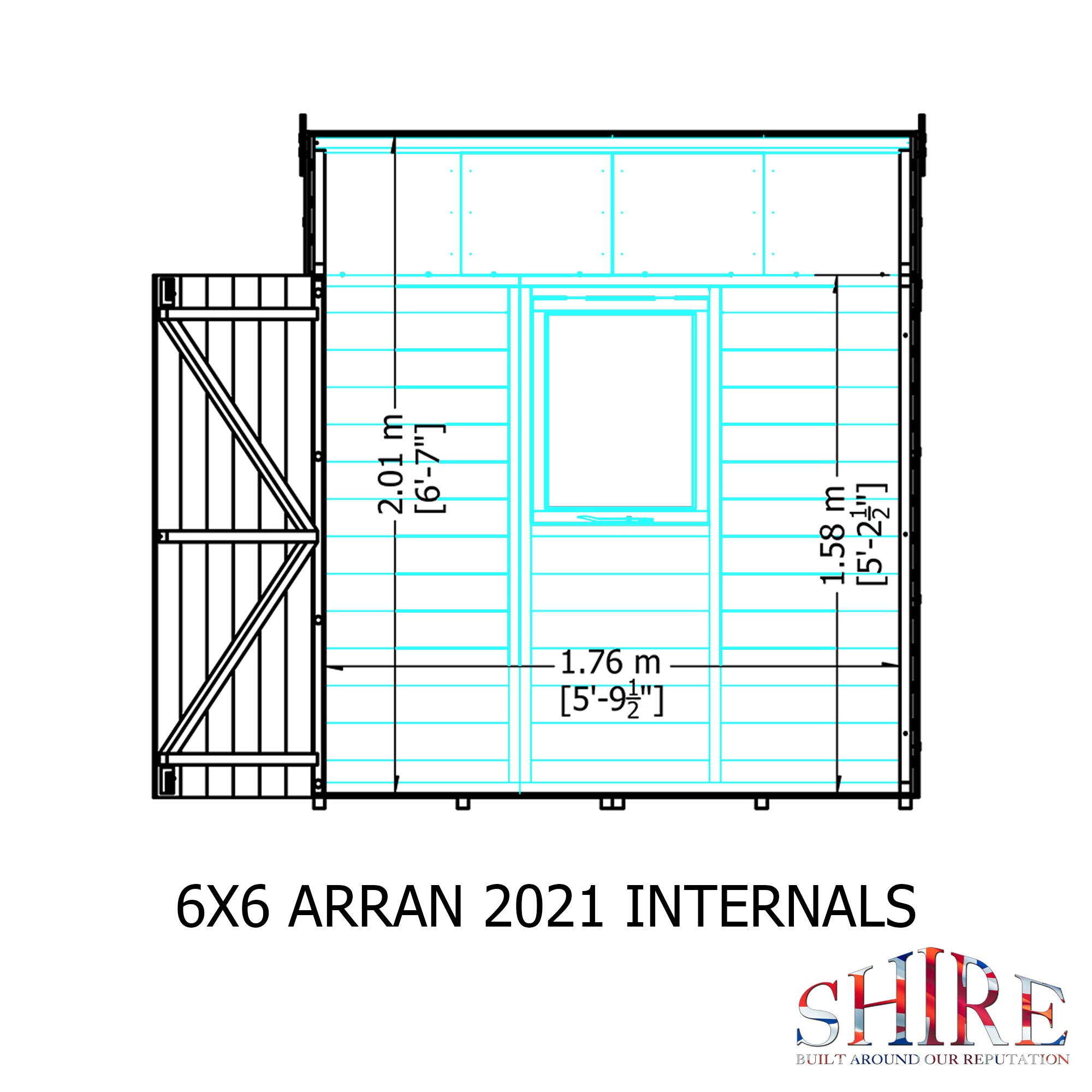 Shire Arran 6ft x 6ft Apex Shed - Image 7