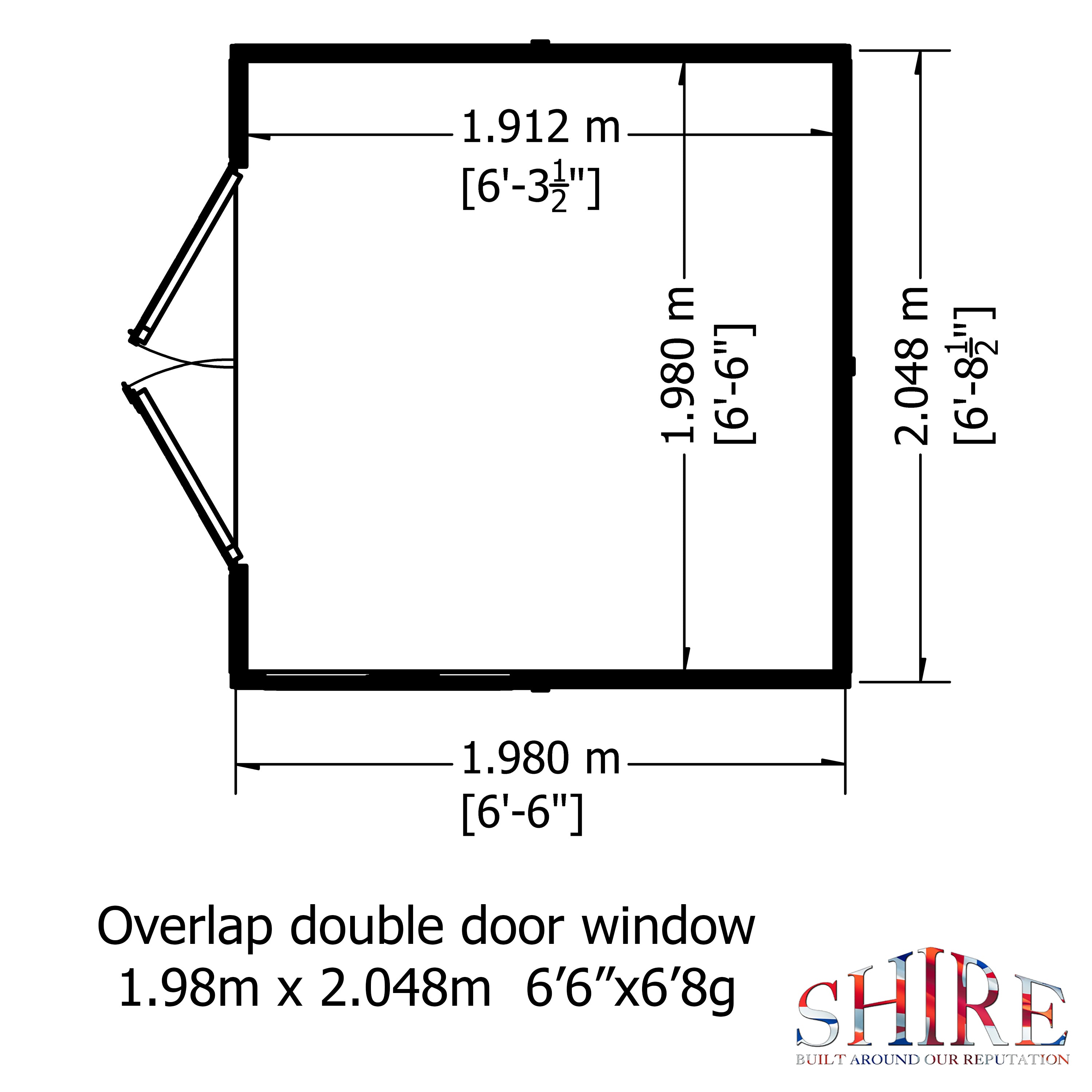 Shire Overlap 7ft x 7ft Shed with Double Doors - Image 4