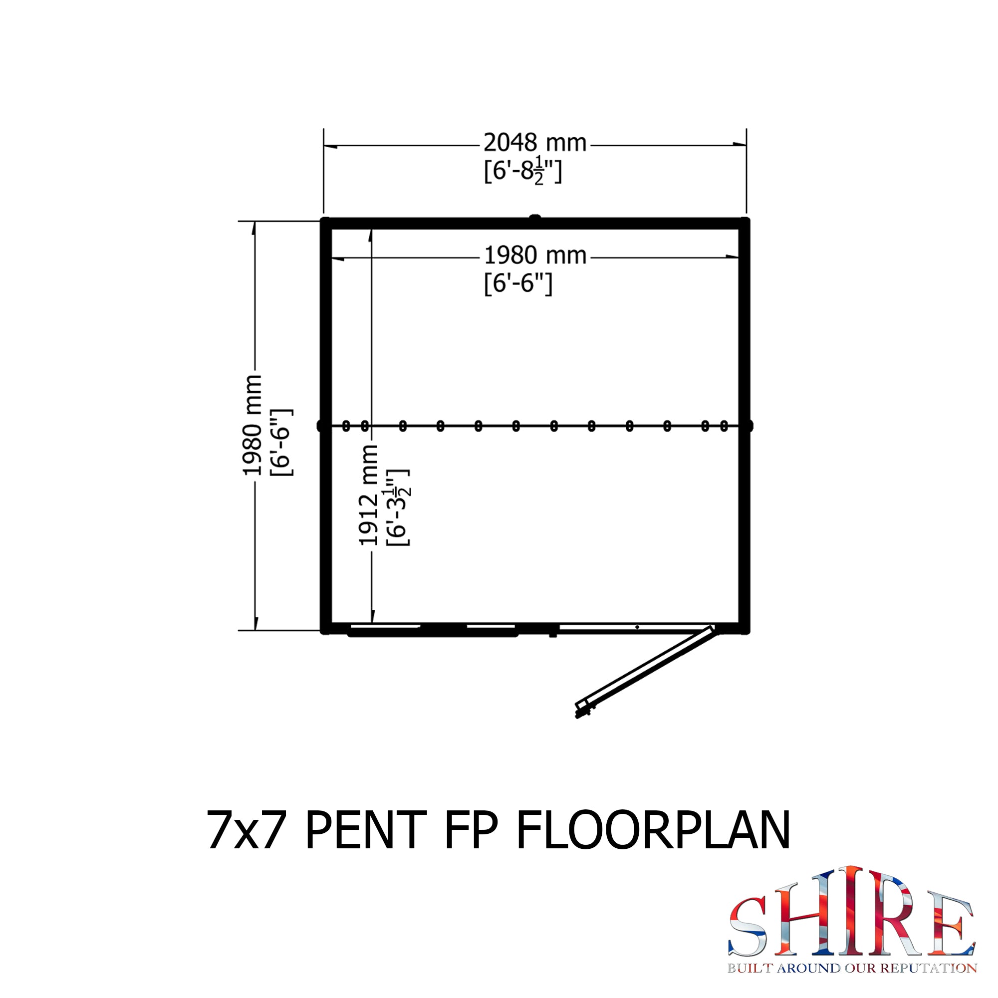 Shire Shiplap 7ft x 7ft Pent Shed - Image 4