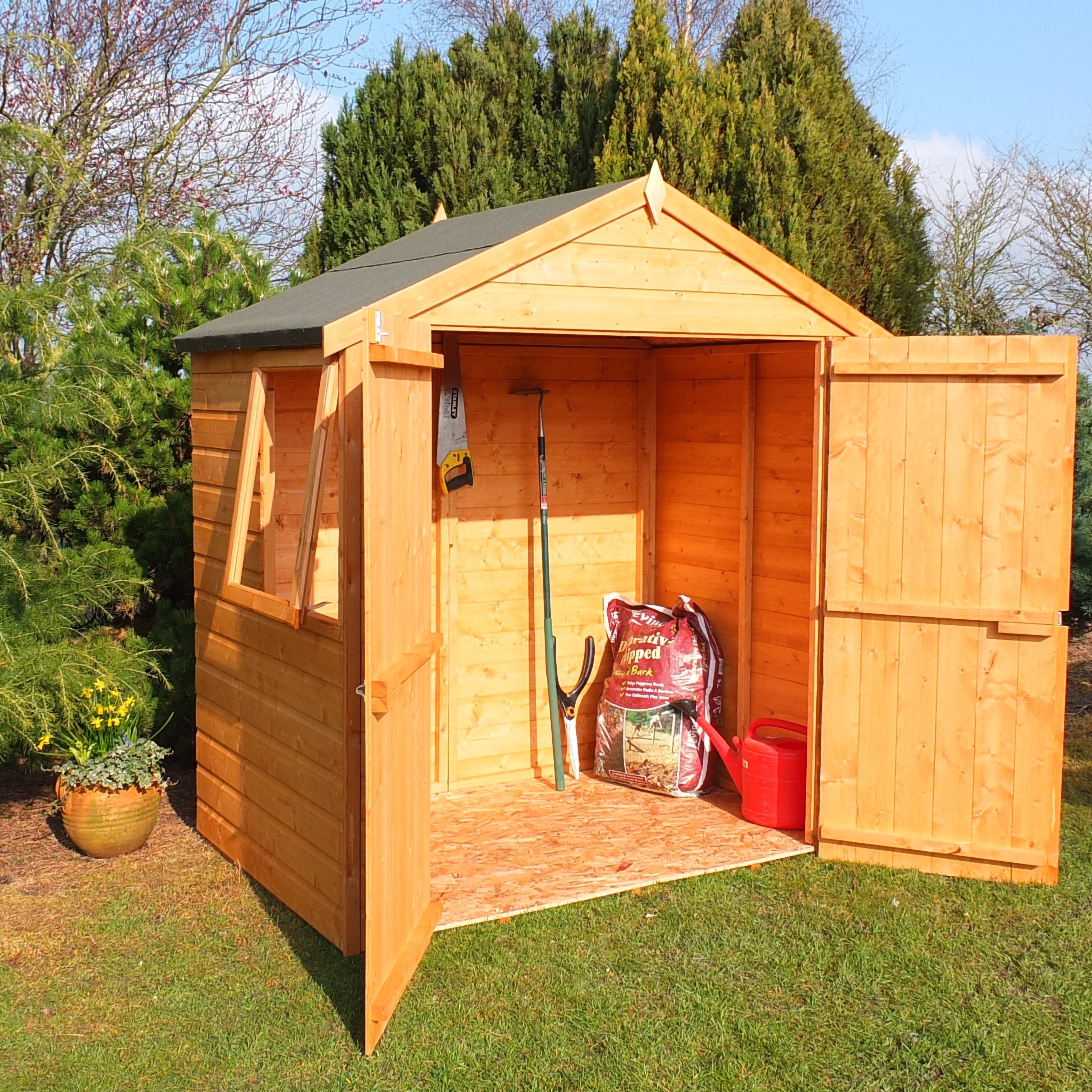 Shire Shiplap 4ft x 6ft Apex Garden Shed (Double Doors) - Image 2