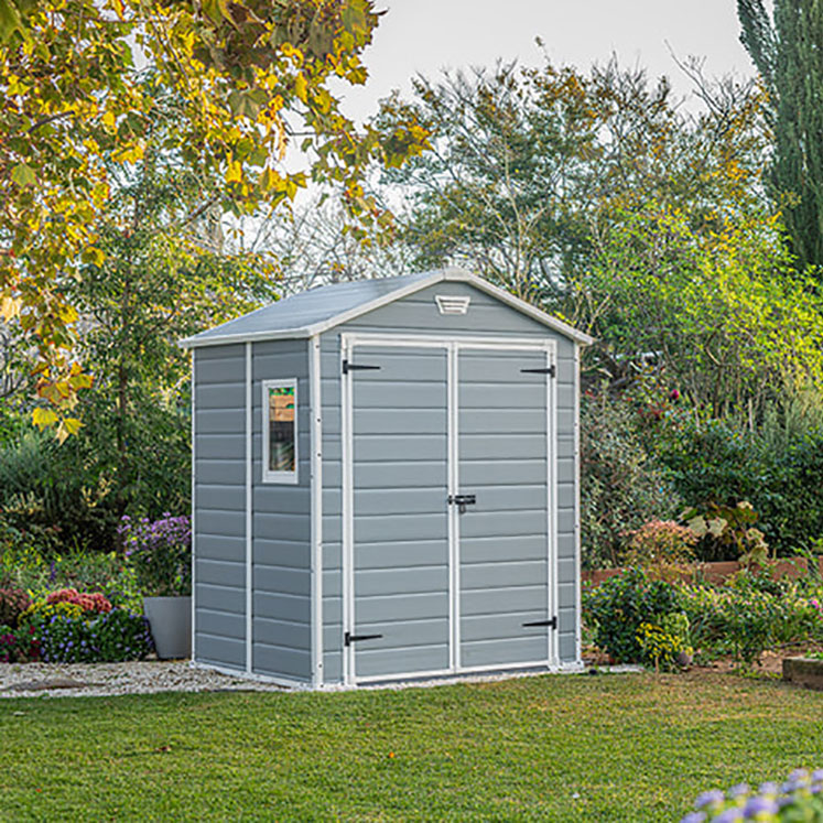 Keter Manor Apex Garden Shed 6ft x 5ft - Grey - Image 2