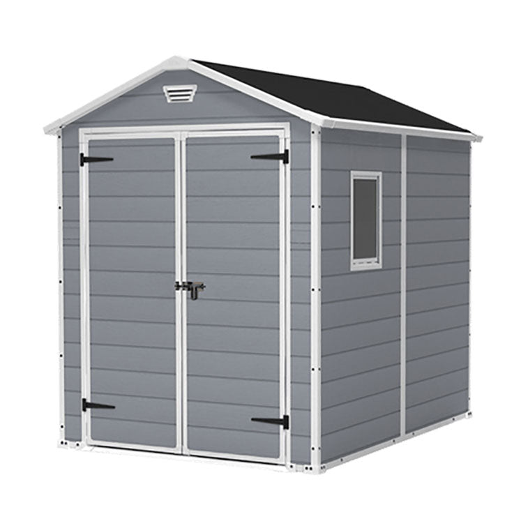 Keter Manor Apex Garden Shed 6ft x 8ft - Grey - Image 2