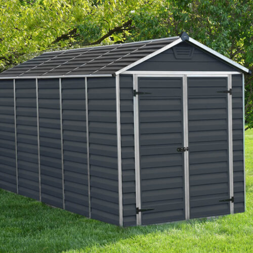 Palram Canopia Skylight 6 ft. x 12 ft. Shed Kit - Midnight Grey