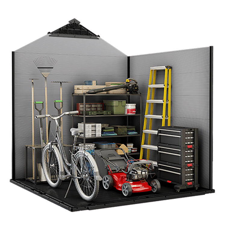Keter Premier Apex Garden Shed 7.5ft x 7ft - Grey - Image 5