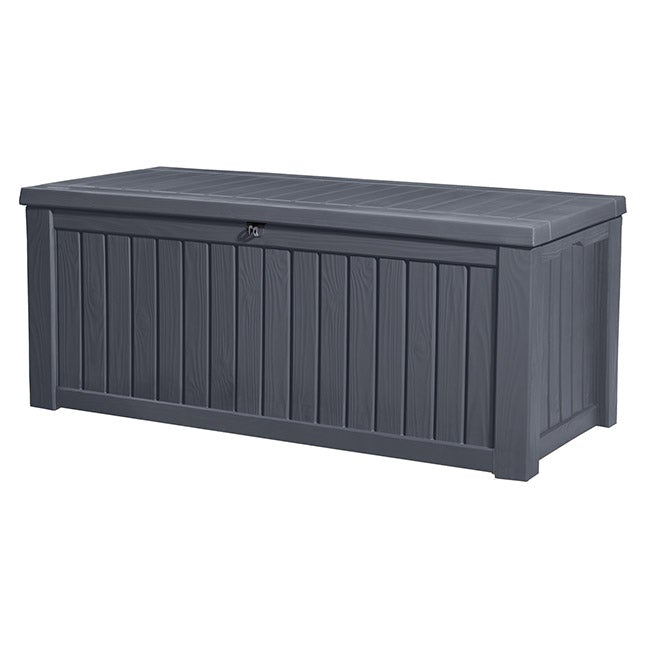 Keter Rockwood Garden Storage Box - Anthracite - 570L - Image 2